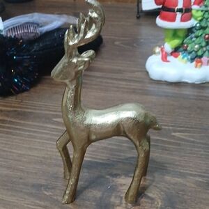 Gold Reindeer Holiday Decor